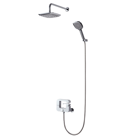 Bak Mandi/Shower Mixer Dengan Pancuran Tangan & Pancuran & Selang & Braket Dinding